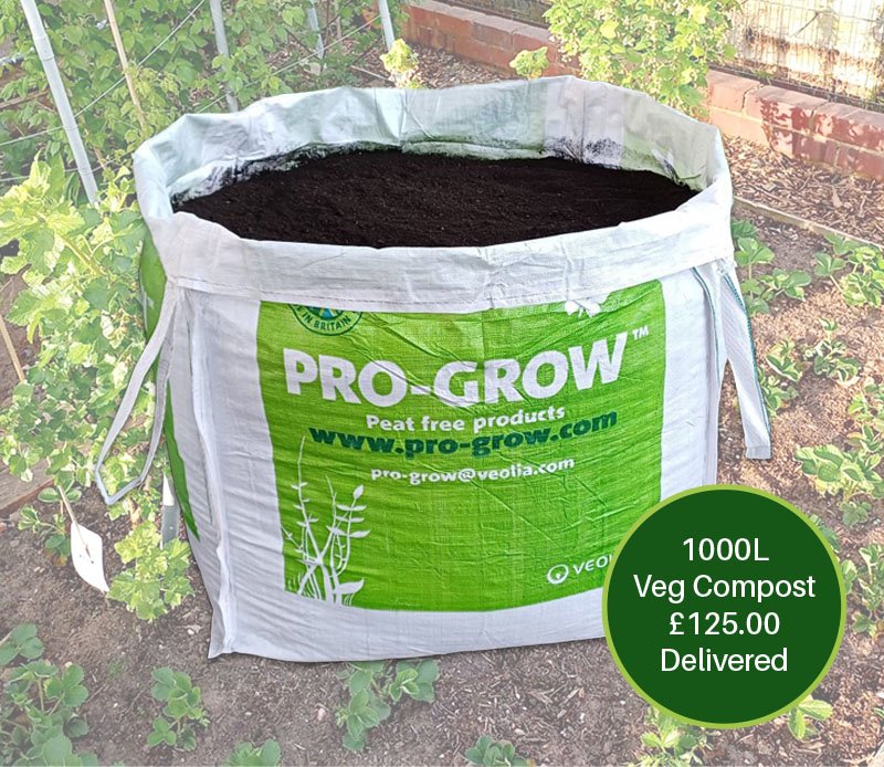 Pro-Grow Peat-Free Vegetable Growing Compost 1m3 (1,000L) Bulk Bag