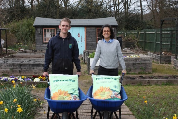 Wheelbarrow school competition during BBC Gardeners World live 