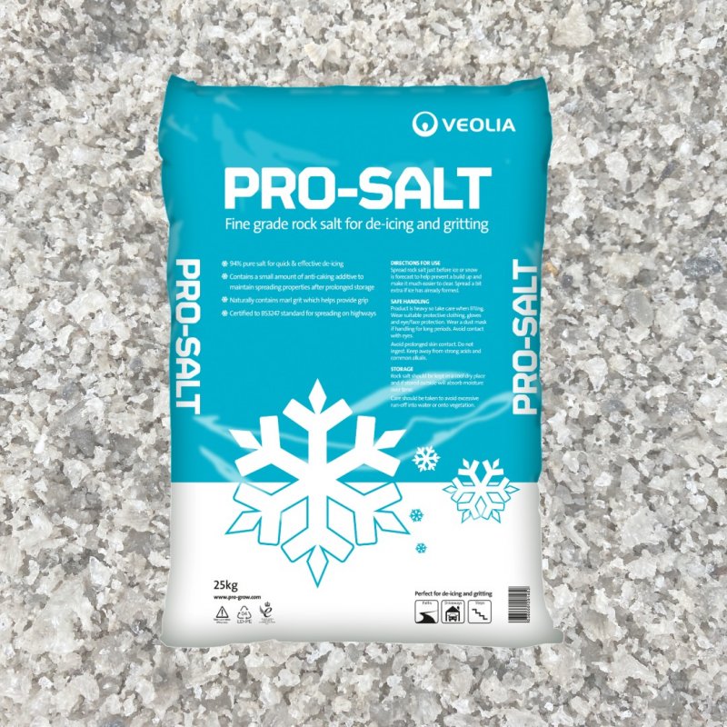 Pro-Grow Pro-Salt White Rock Salt 25kg x 40 Bags