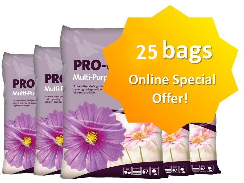 Pro-Grow 25 BAGS ONLINE OFFER - Pro-Grow Multi-Purpose Compost 50Ltr Bag